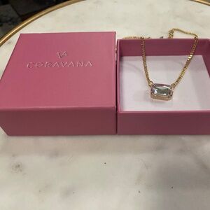 Coravana Necklace- Clear stone New in Box